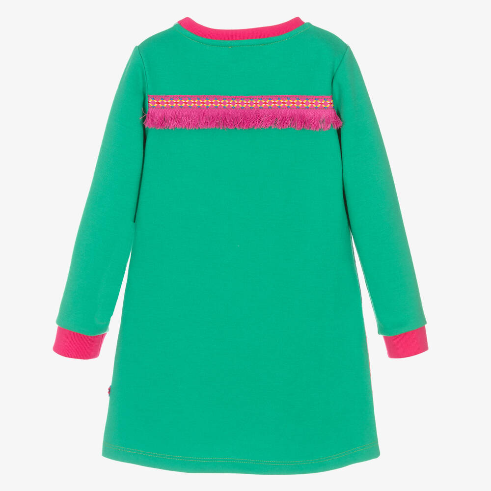 Rosalita Señoritas-Зелено-розовое хлопковое платье для девочек | Childrensalon Outlet