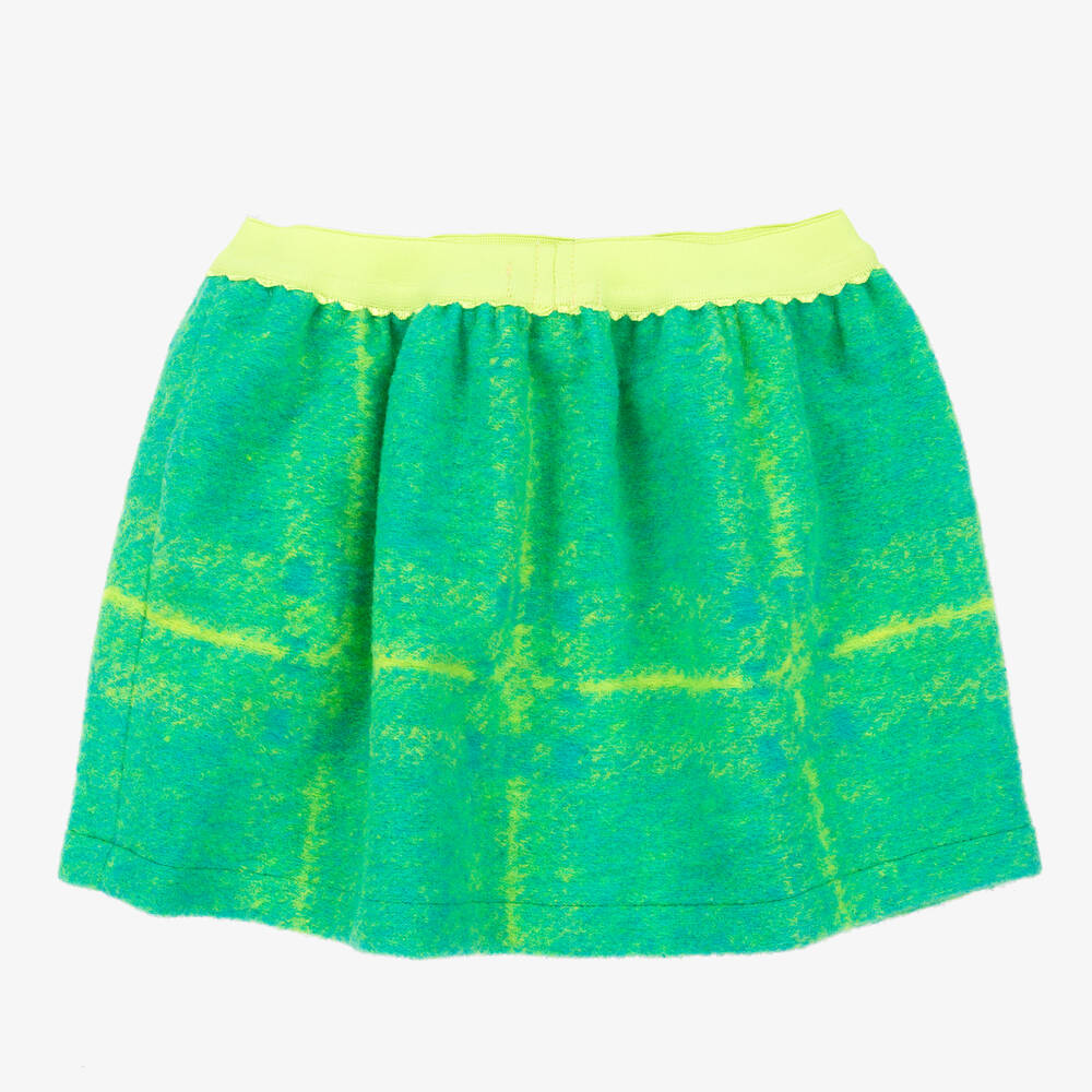 Rosalita Señoritas-Girls Green Wool Checked Skirt | Childrensalon Outlet