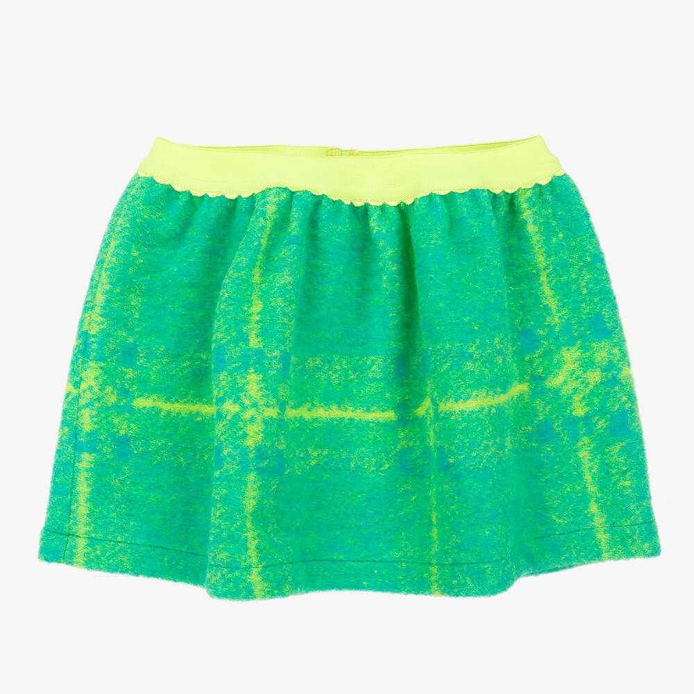 Rosalita Señoritas - Girls Green Wool Checked Skirt | Childrensalon