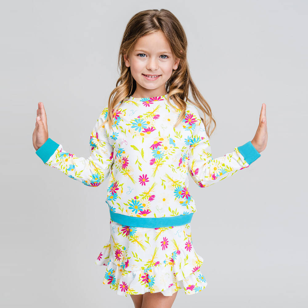 Rosalita Señoritas-Girls Ivory Cotton Skirt | Childrensalon Outlet