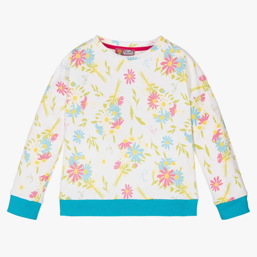 Rosalita Señoritas-Кремовый хлопковый свитшот для девочек | Childrensalon Outlet