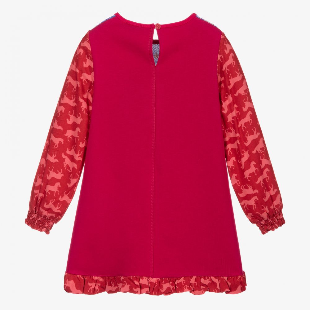 Rosalita Señoritas-Girls Pink & Blue Horse Dress | Childrensalon Outlet