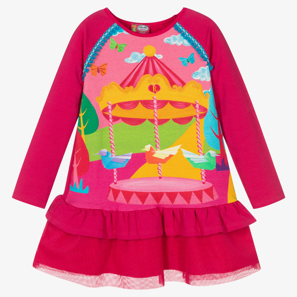 Rosalita Señoritas - Розовое платье с каруселью для девочек | Childrensalon
