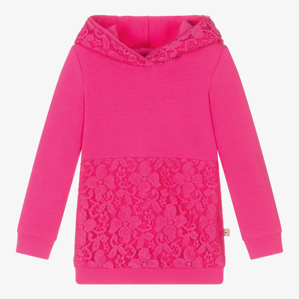 Rosalita Señoritas - Girls Pink Cotton Hooded Sweatshirt | Childrensalon
