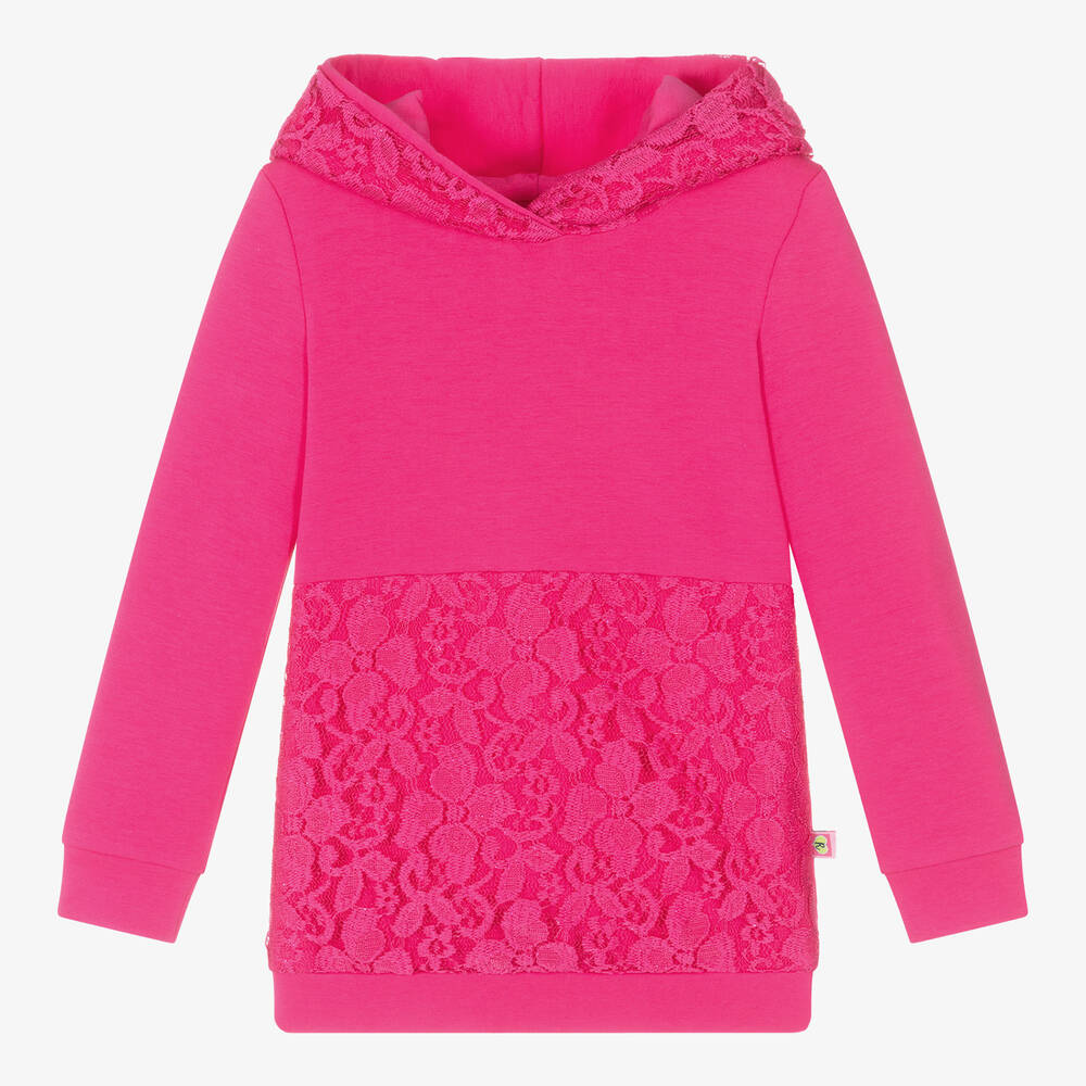 Rosalita Señoritas-Girls Pink Cotton Hooded Sweatshirt | Childrensalon Outlet