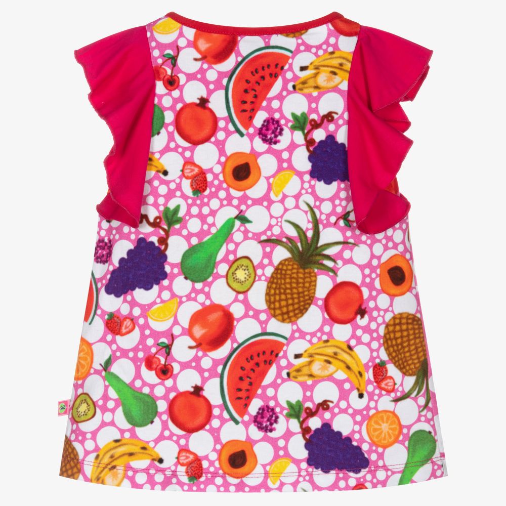 Rosalita Señoritas-Girls Pink Cotton Jersey Top | Childrensalon Outlet