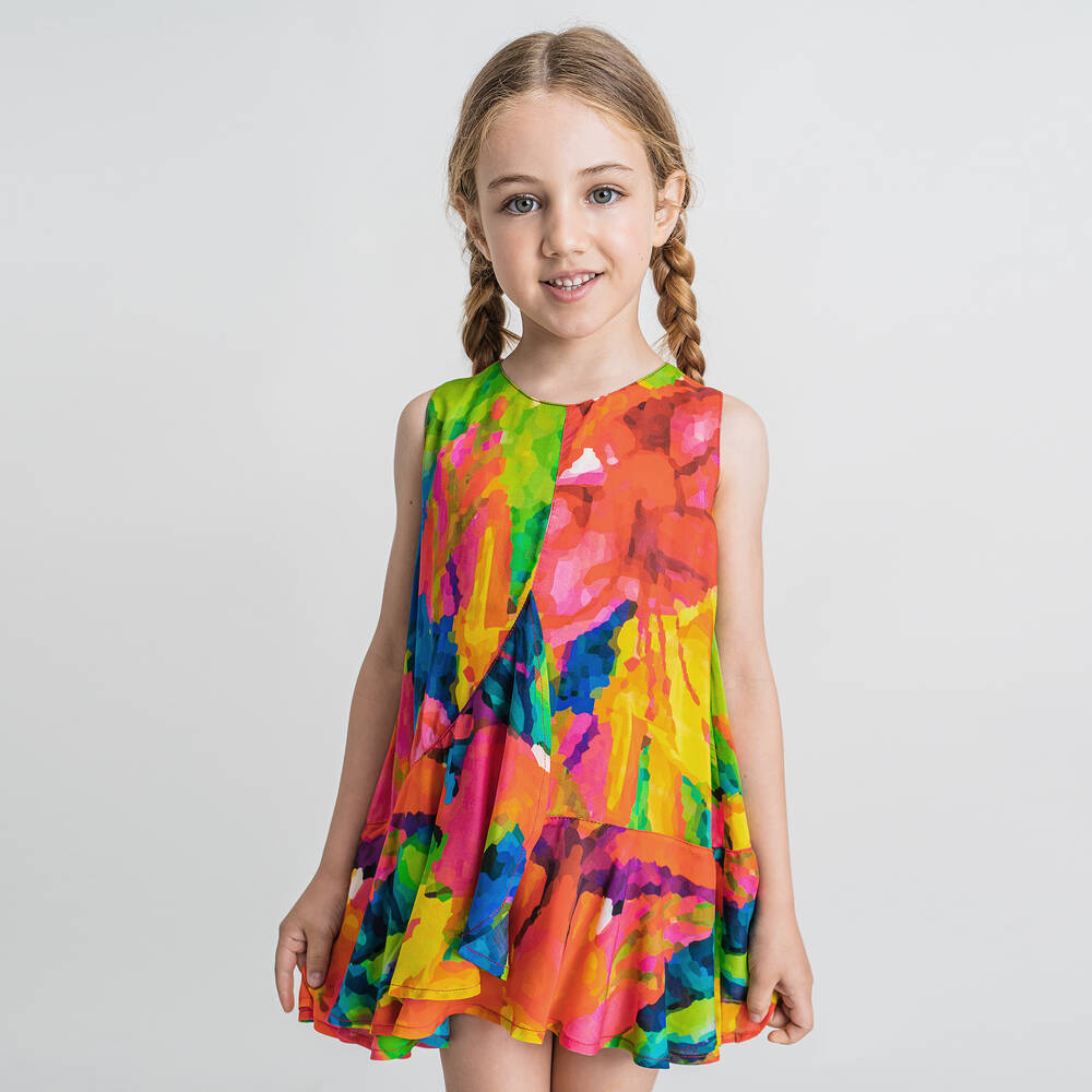 Rosalita Señoritas-Girls Pink & Green Dress | Childrensalon Outlet
