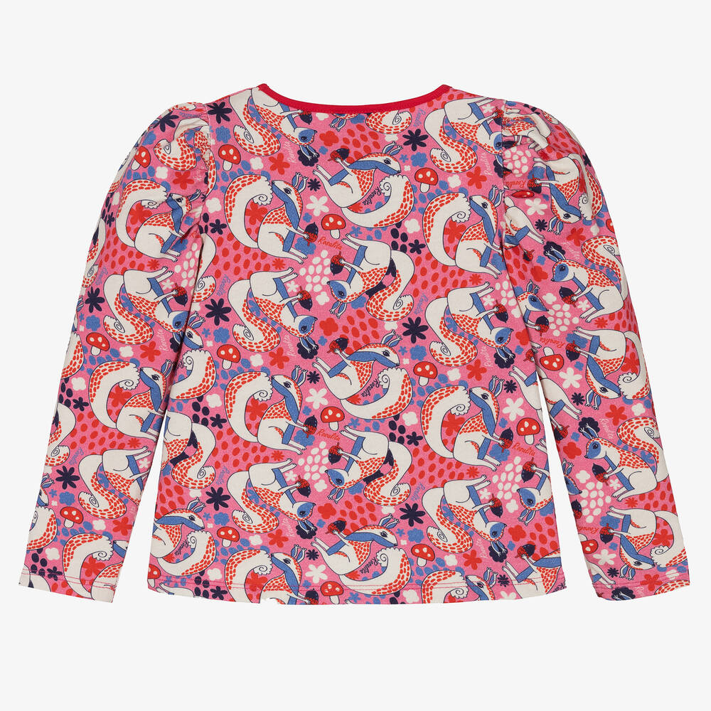 Rosalita Señoritas-Girls Pink & Red Cotton Heart Top | Childrensalon Outlet