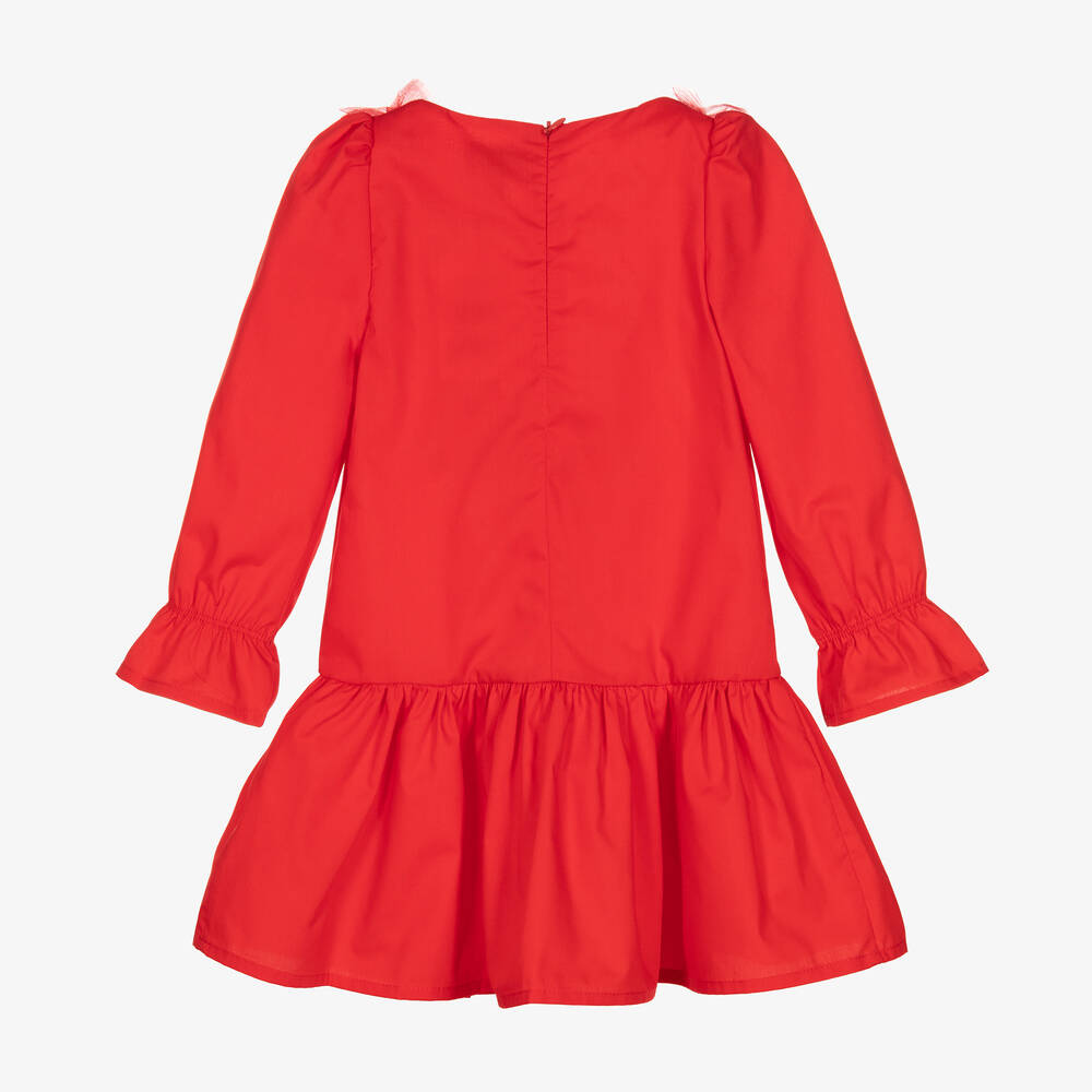 Rosalita Señoritas-Girls Red Cotton & Tulle Dress | Childrensalon Outlet