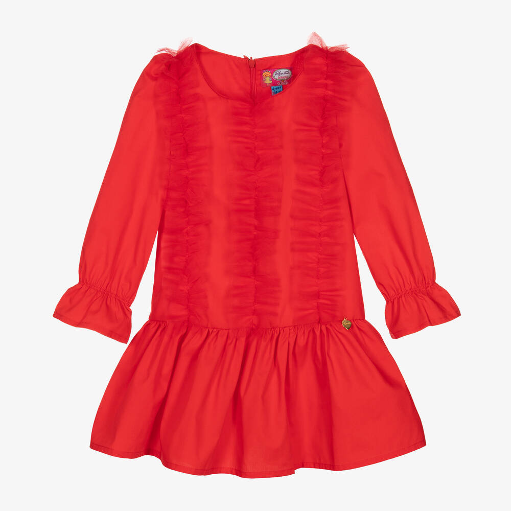 Rosalita Señoritas-Красное платье из хлопка и тюля | Childrensalon Outlet