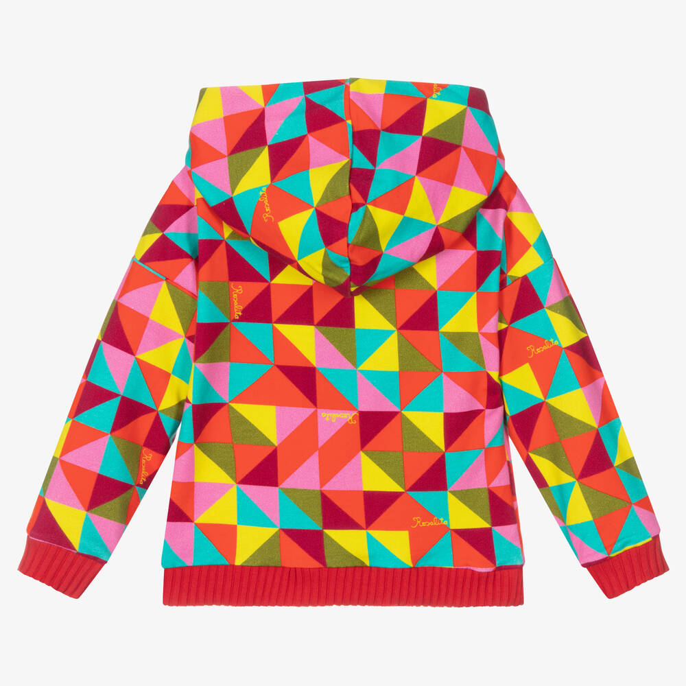 Rosalita Señoritas-Girls Red Geometric Hoodie | Childrensalon Outlet