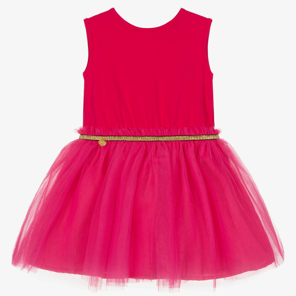 Rosalita Señoritas - Girls Sleeveless Pink Tulle Dress | Childrensalon