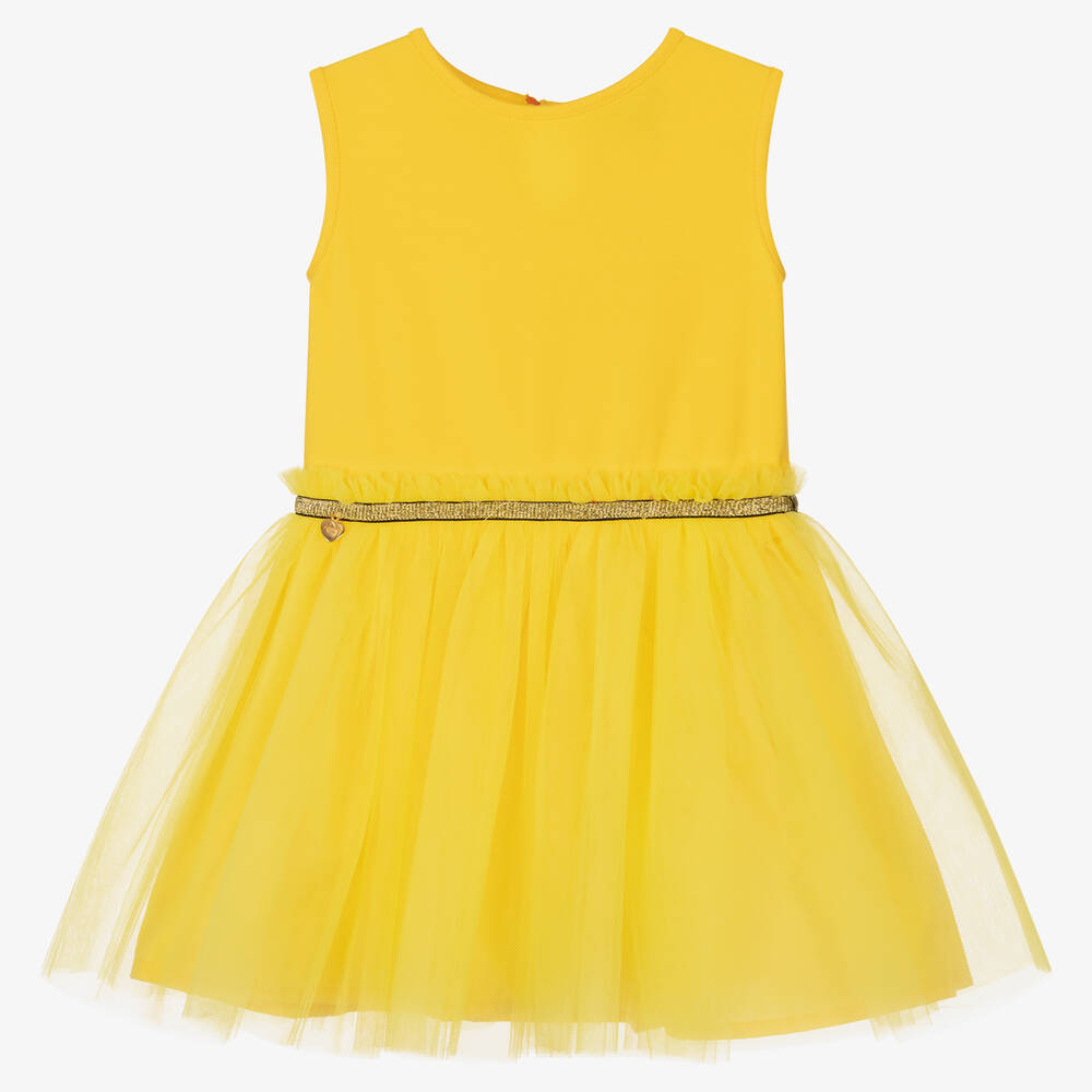 Rosalita Señoritas - Girls Sleeveless Yellow Tulle Dress | Childrensalon