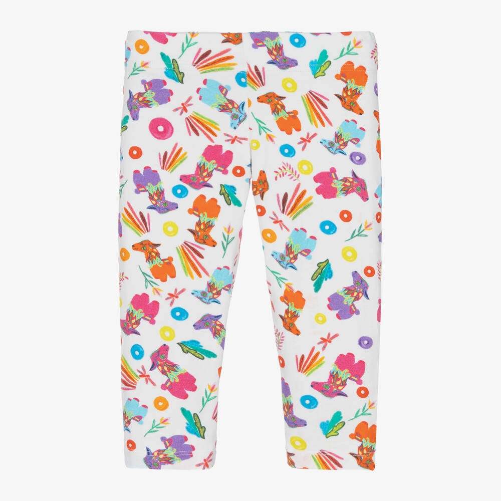 Rosalita Señoritas - Legging blanc en coton Llama fille | Childrensalon