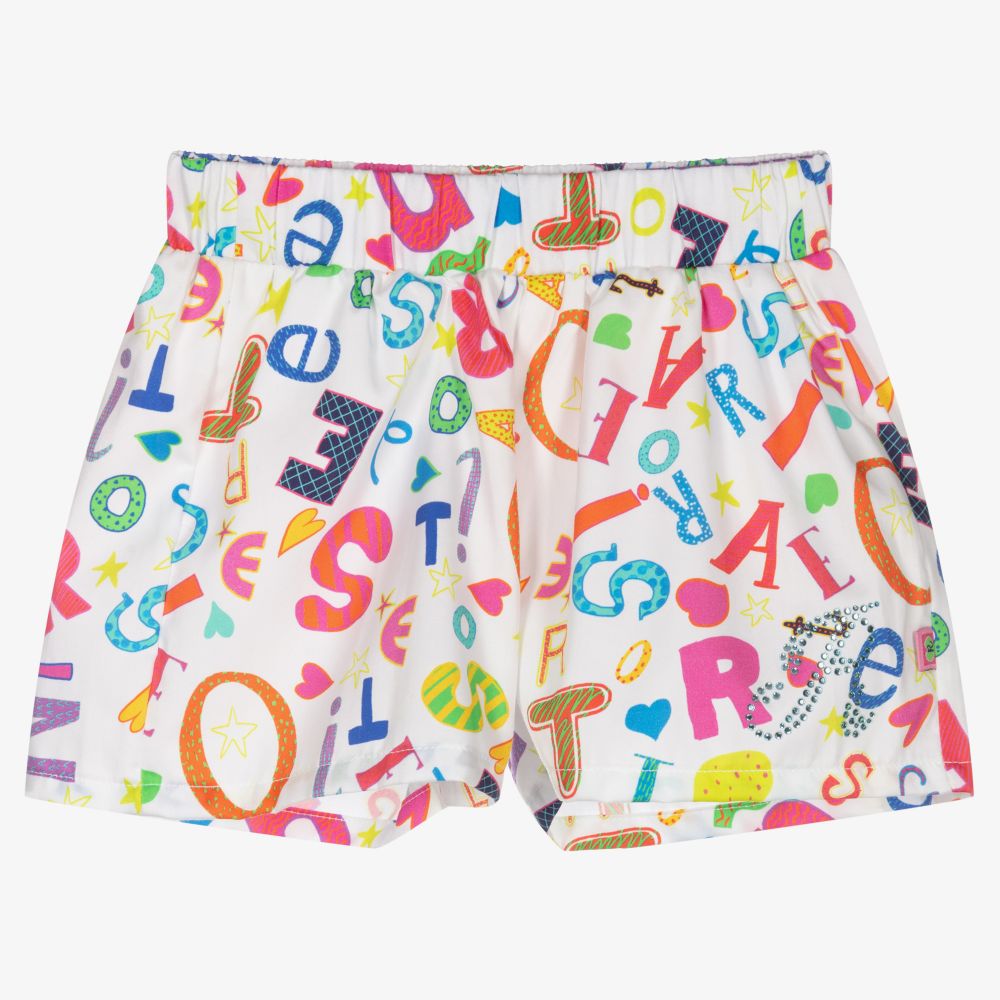 Rosalita Señoritas - Girls White Logo Shorts | Childrensalon