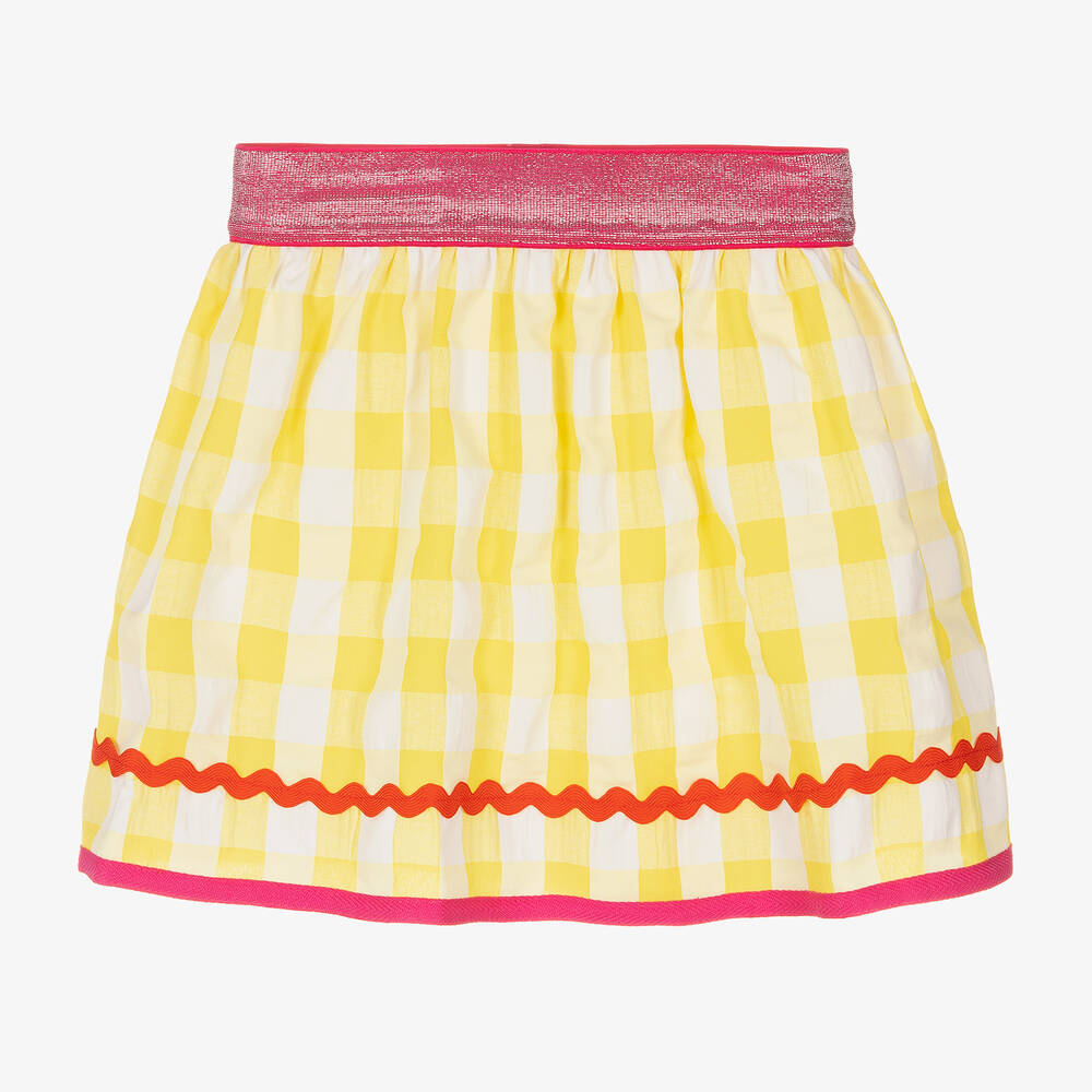Rosalita Señoritas - Girls Yellow Check Skirt | Childrensalon