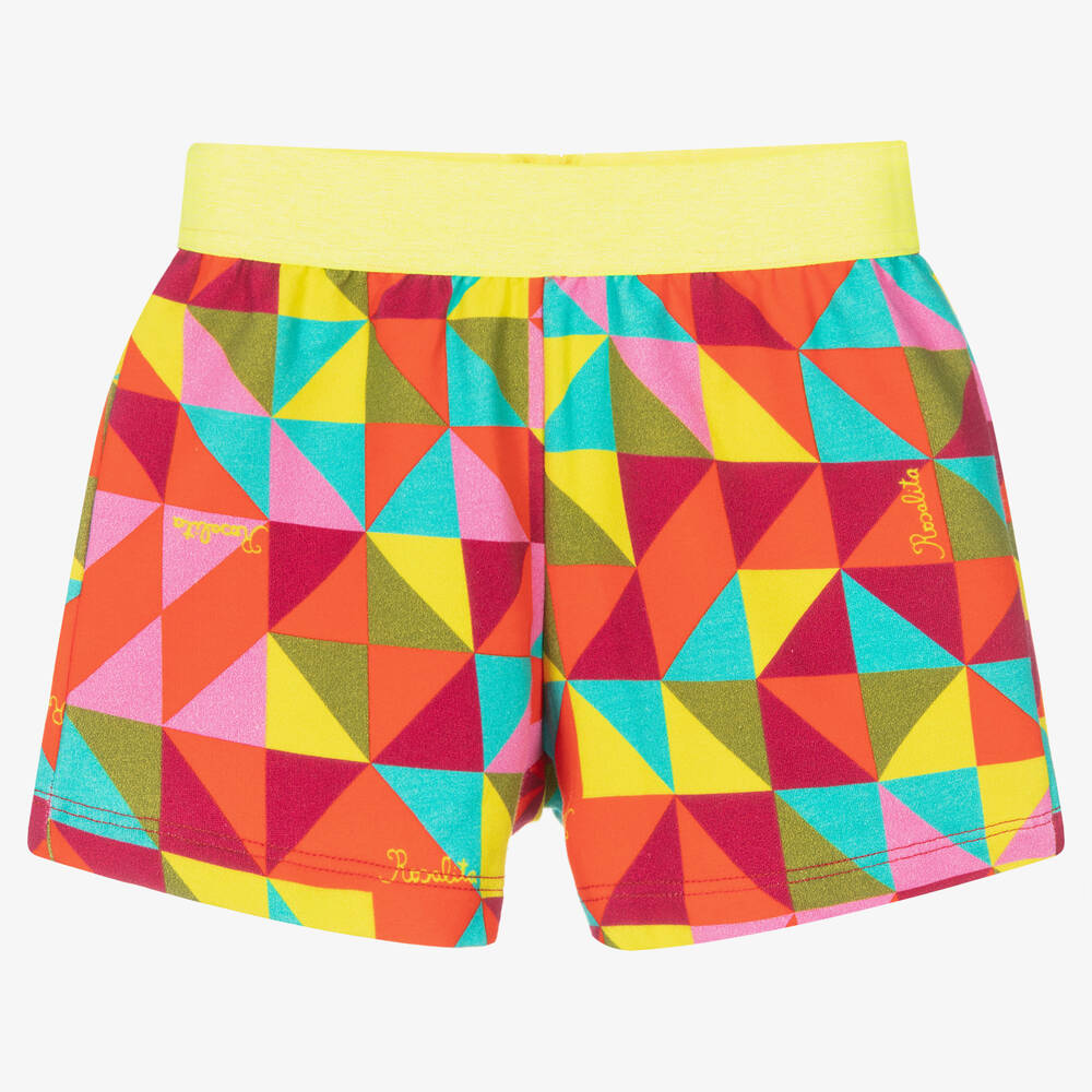 Rosalita Señoritas - Gelbe Shorts mit geometrischem Print (M) | Childrensalon