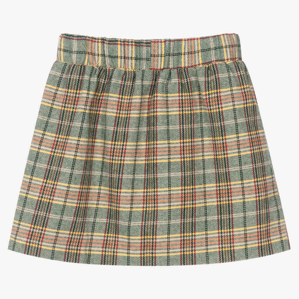 Rosalita Senoritas Green Beige Check Skirt