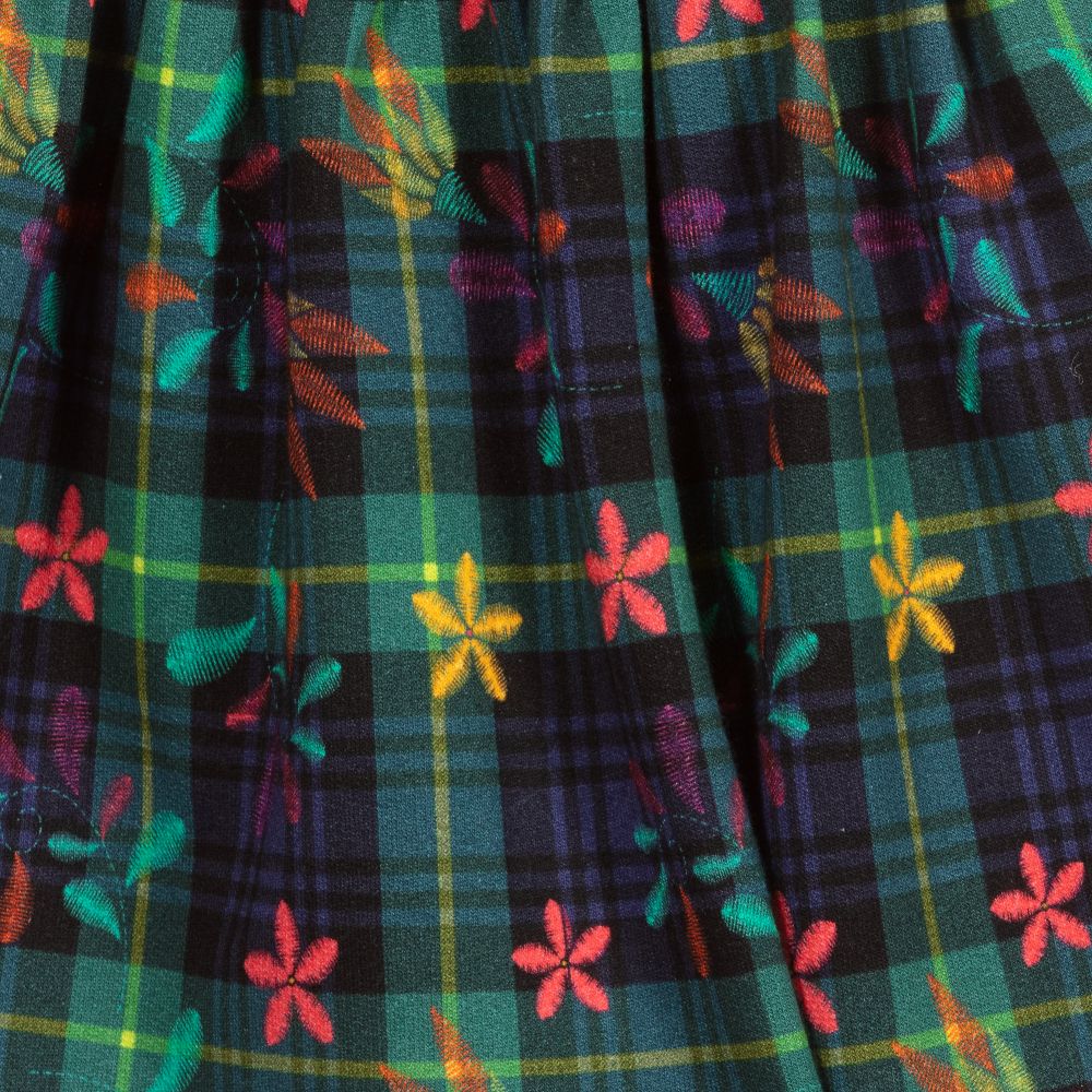 Rosalita Señoritas-Green Tartan Print Skirt | Childrensalon Outlet