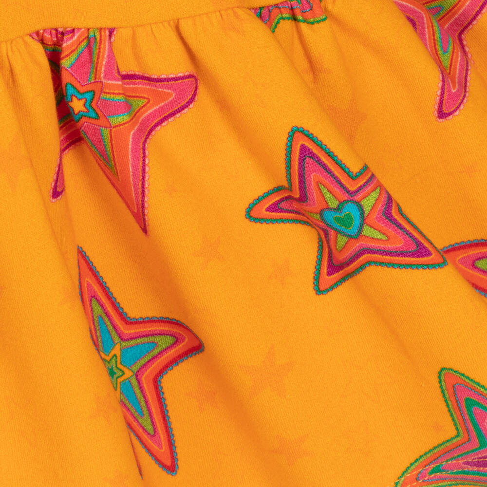 Rosalita Señoritas-Orange & Pink Star Cotton Dress | Childrensalon Outlet