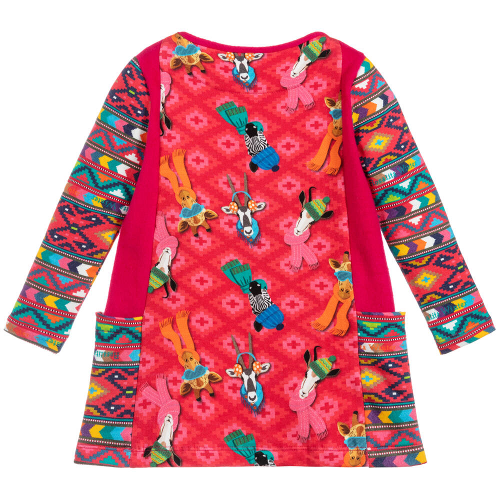 Rosalita Señoritas-Pink Pom-Pom Jersey Dress | Childrensalon Outlet