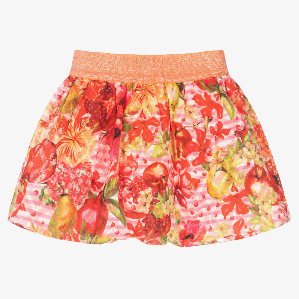 Rosalita Señoritas-Red, Pink & Orange Floral Skirt | Childrensalon Outlet