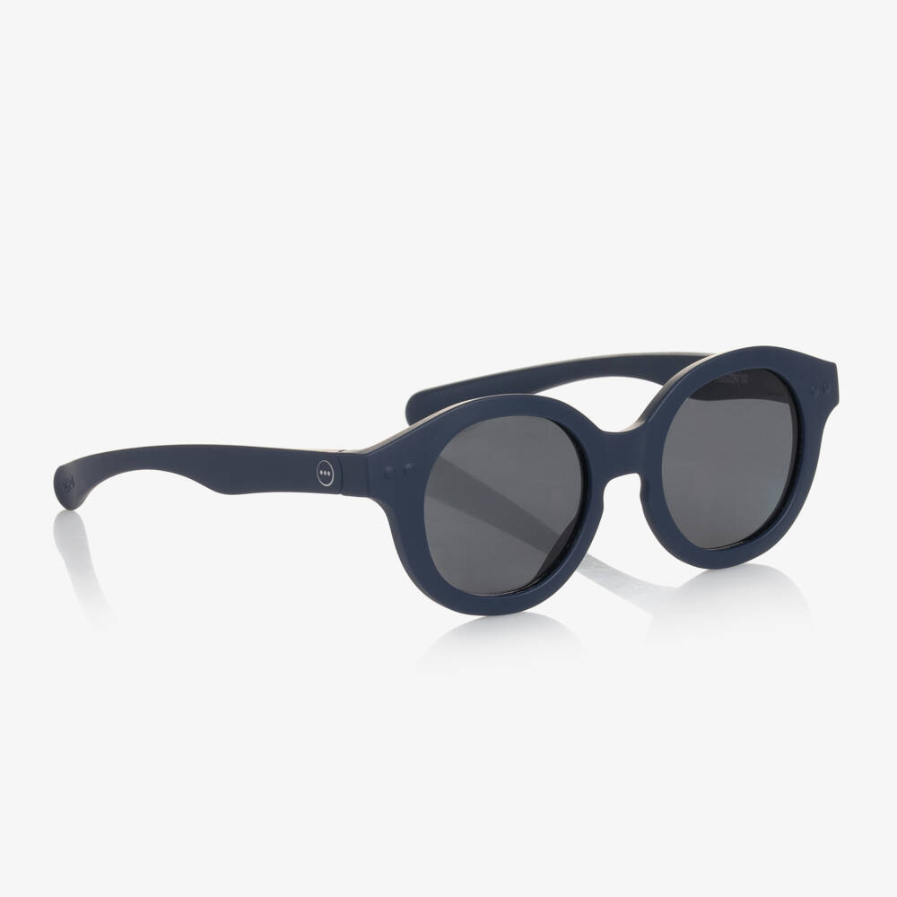 IZIPIZI-Round Navy Blue UV Protective Sunglasses | Childrensalon Outlet