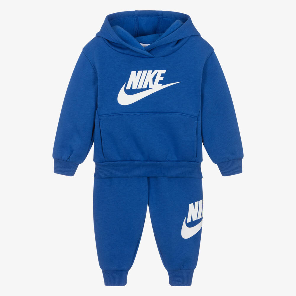 Nike-Royal Blue Cotton Tracksuit with Swoosh Logo | Childrensalon Outlet
