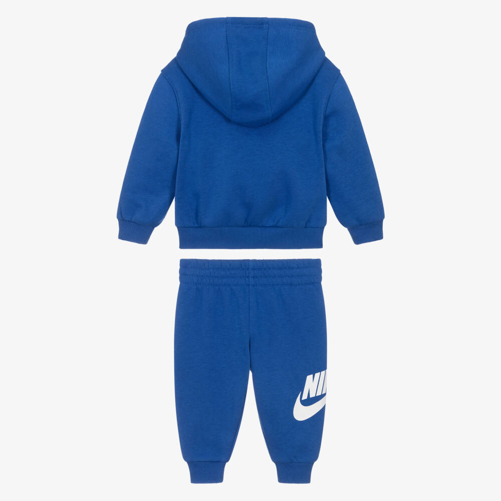 Nike-Royal Blue Cotton Tracksuit with Swoosh Logo | Childrensalon Outlet