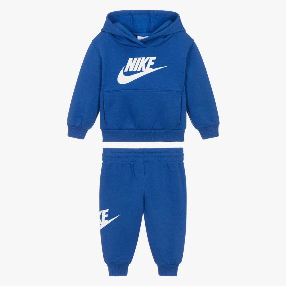 Nike-Royal Blue Cotton Tracksuit with Swoosh Logo | Childrensalon Outlet