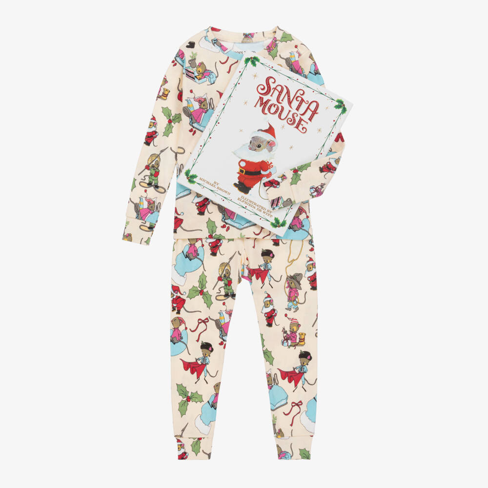 Books to Bed-Santa Mouse Pyjamas & Book Set | Childrensalon Outlet