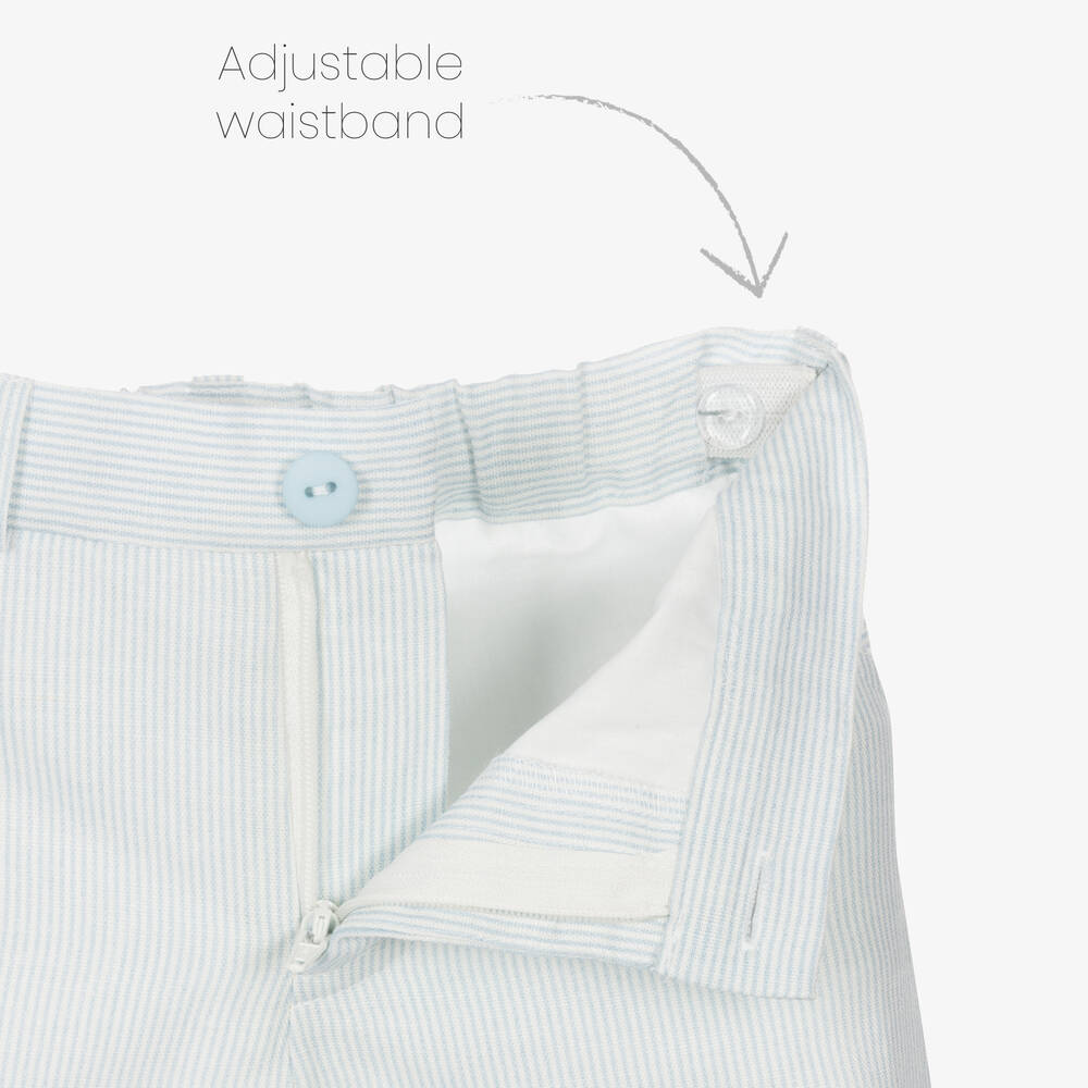 Sarah Louise-Baby Boys Blue Striped Shorts | Childrensalon Outlet