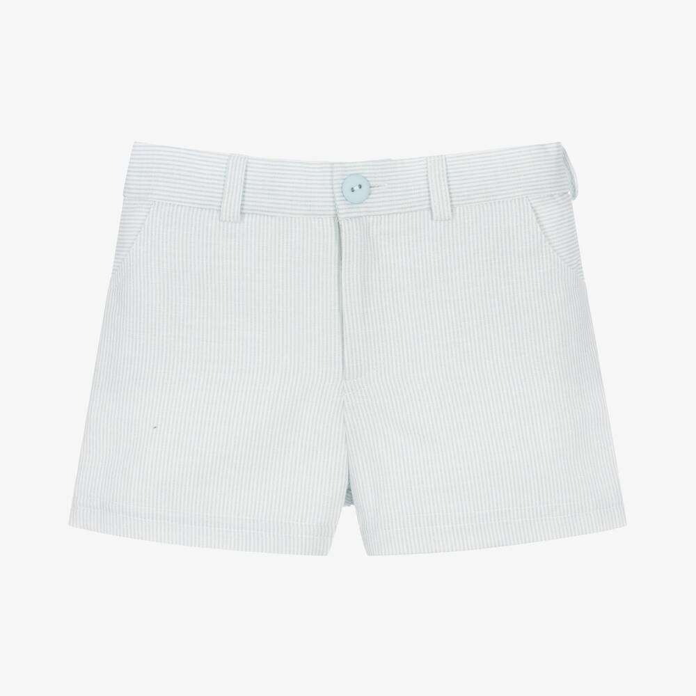 Sarah Louise - Baby Boys Blue Striped Shorts | Childrensalon