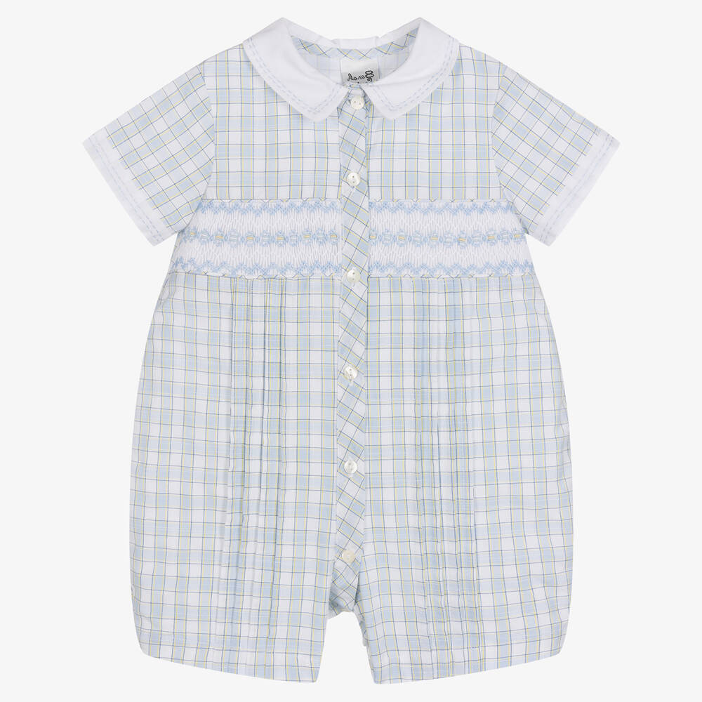 Sarah Louise-Baby Boys Checked Cotton Shortie | Childrensalon Outlet
