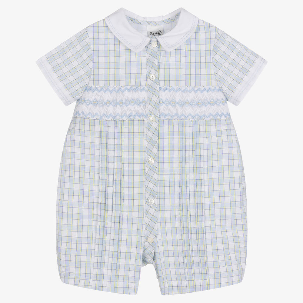 Sarah Louise - Baby Boys Checked Cotton Shortie | Childrensalon