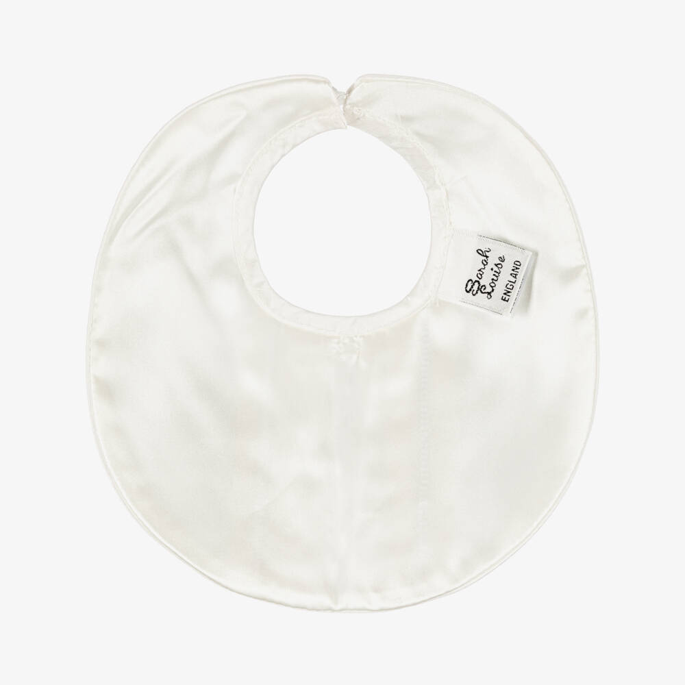 Sarah Louise-Baby Boys Ivory Silk Bow Tie Bib | Childrensalon Outlet