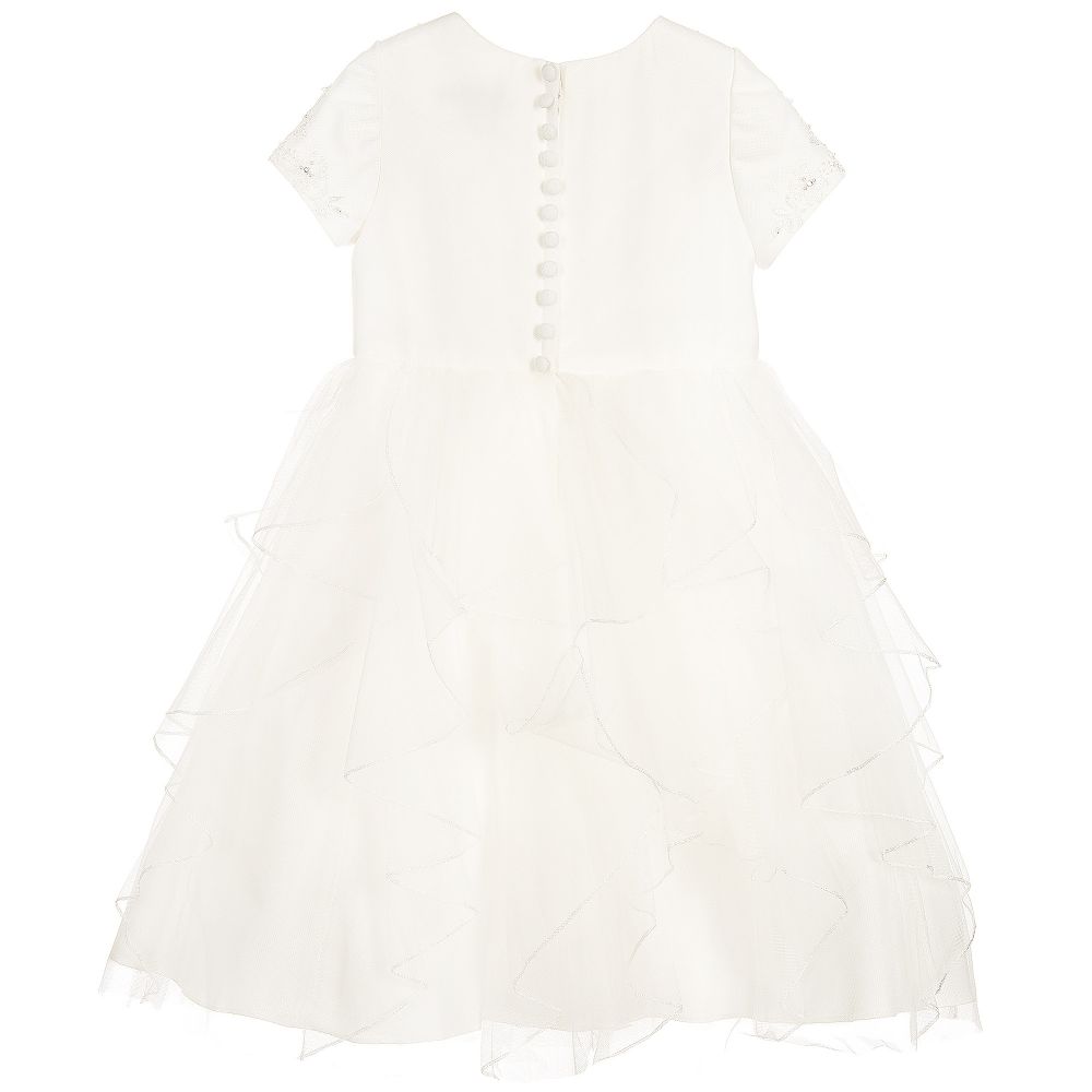 Sarah Louise Baby Girls Ivory Floral Embroidered Dress Childrensalon Outlet