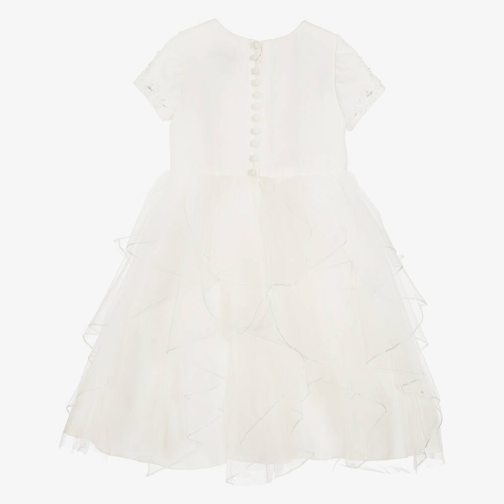 Sarah Louise-Baby Girls Ivory Floral Embroidered Dress | Childrensalon Outlet