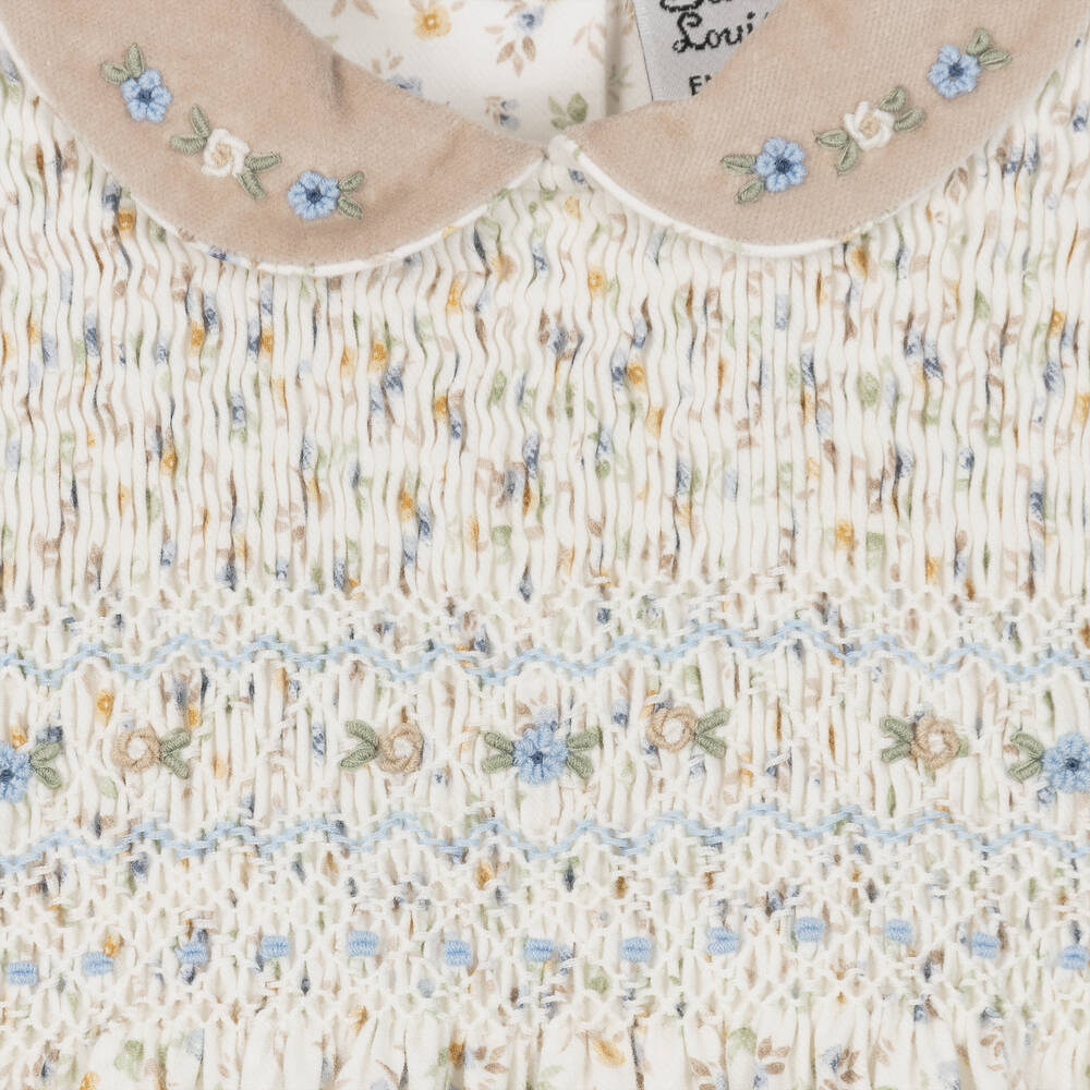 Sarah Louise-فستان سموكينغ بطبعة ورود لون عاجي أطفال بناتي | Childrensalon Outlet