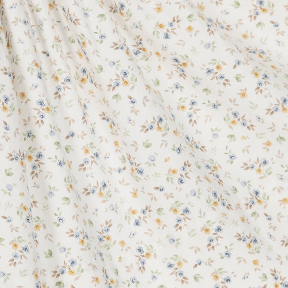 Sarah Louise - Baby Girls Ivory Floral Smocked Dress