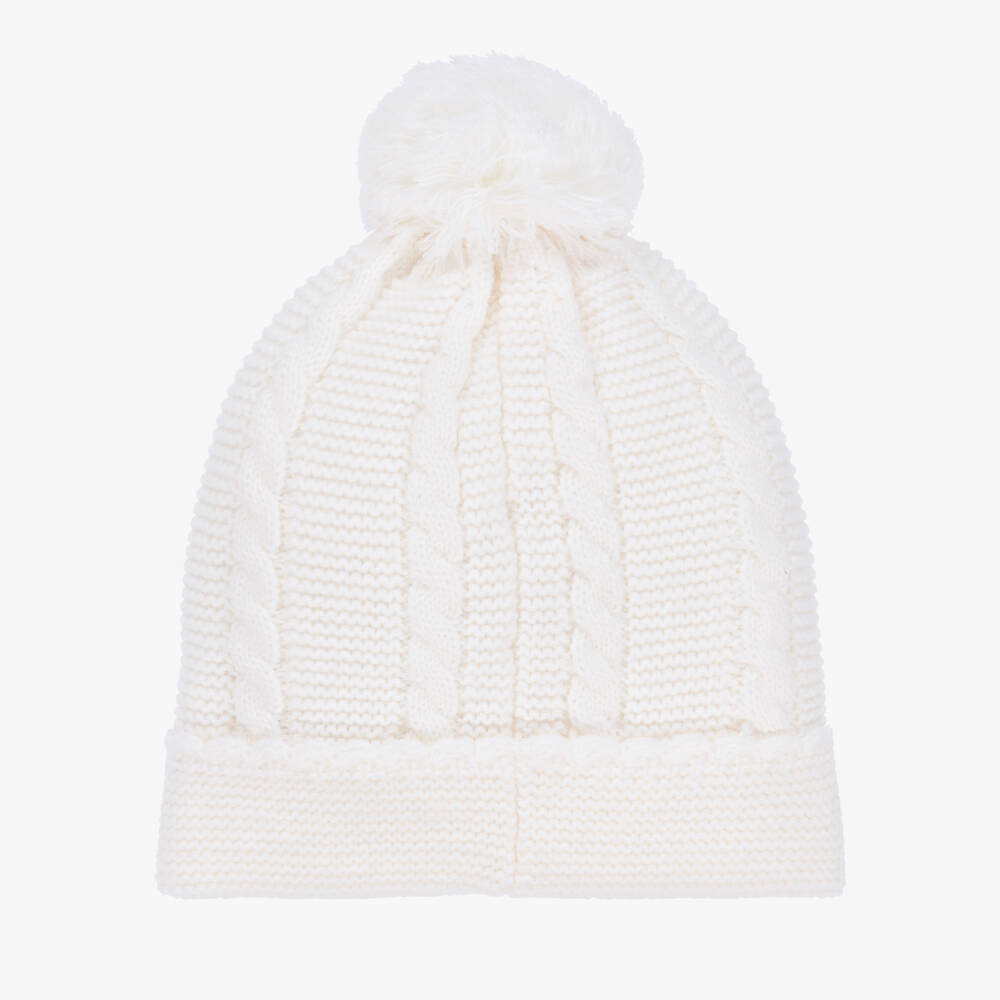 Sarah Louise-Baby Girls Ivory Knitted Hat | Childrensalon Outlet
