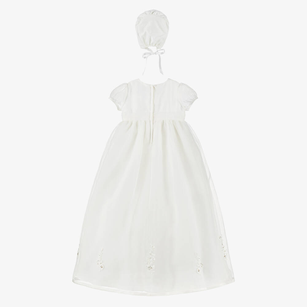 Sarah Louise-Baby Girls Ivory Organza Embroidered Ceremony Dress Set | Childrensalon Outlet