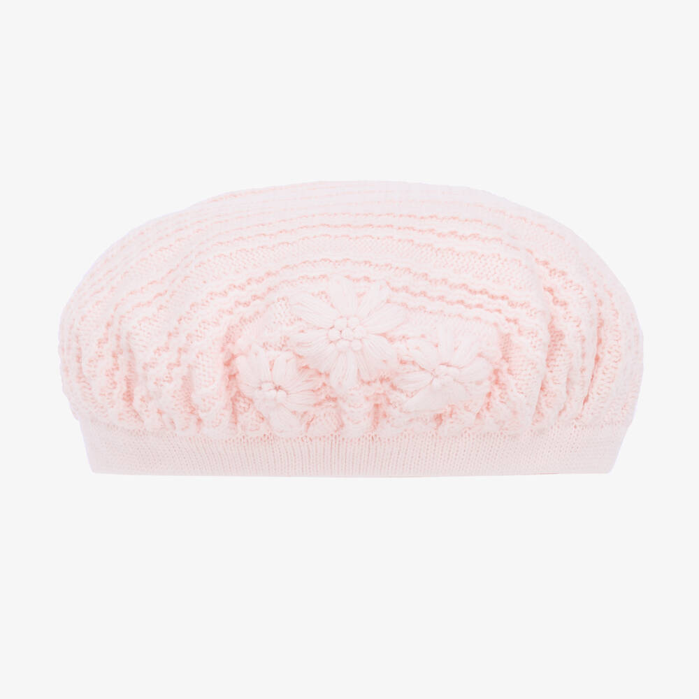 Sarah Louise-Baby Girls Pink Knit Hat & Scarf Set | Childrensalon Outlet