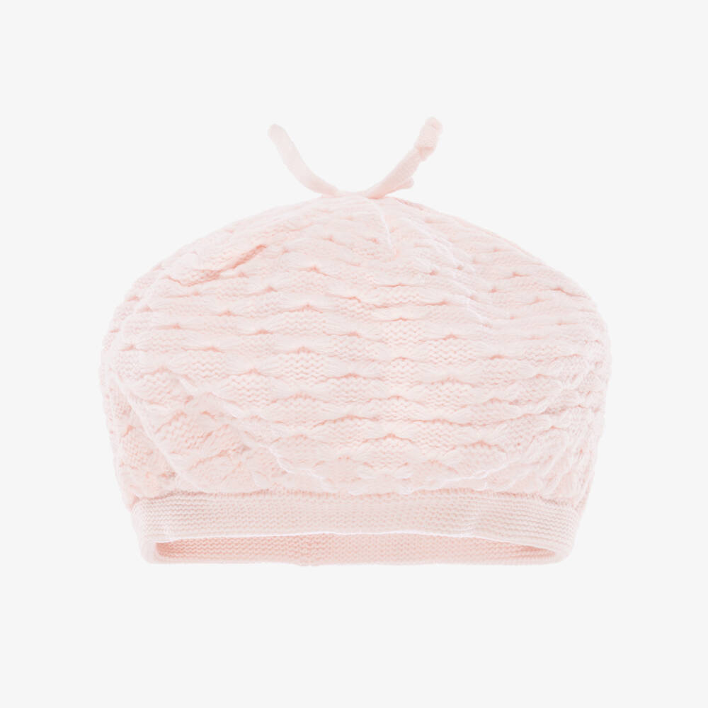 Sarah Louise-Baby Girls Pink Knitted Beret | Childrensalon Outlet