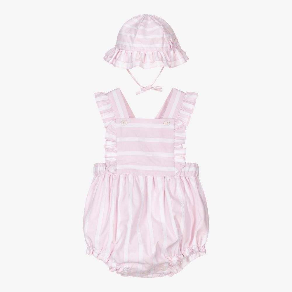 Sarah Louise - Baby Girls Pink Shortie Set | Childrensalon