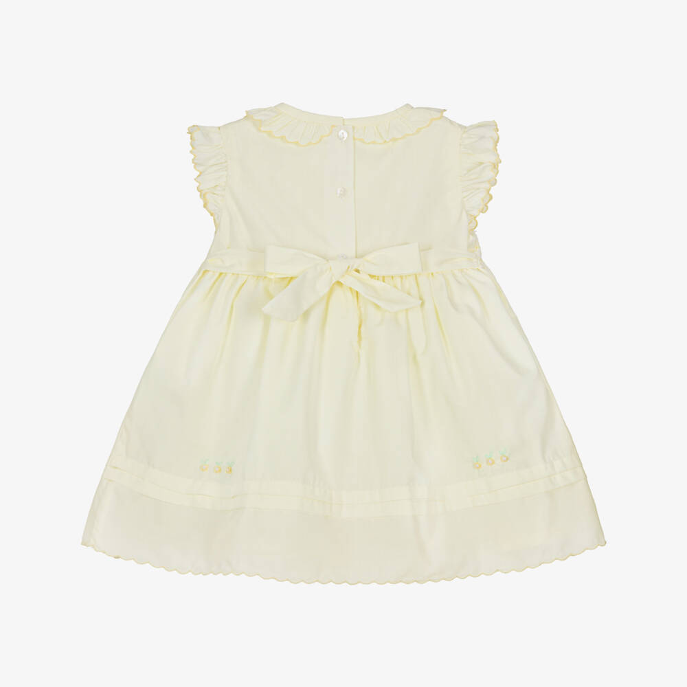 Sarah Louise-Baby Girls Yellow Smocked Dress | Childrensalon Outlet
