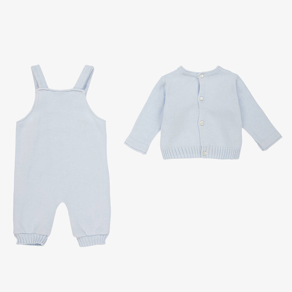 Sarah Louise-Голубой трикотажный топ и комбинезон | Childrensalon Outlet