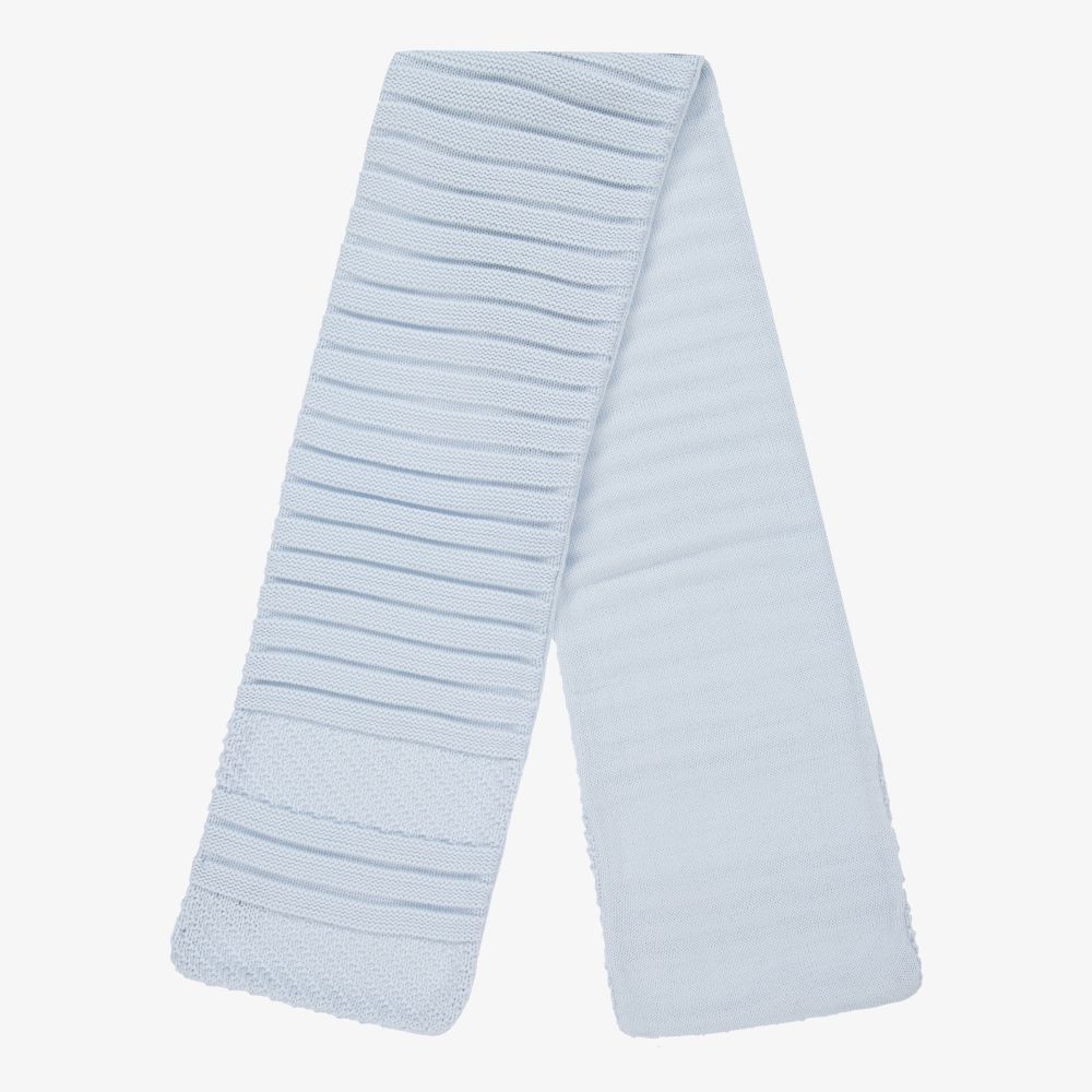 سارا لويز-طقم قبعة وسكارف أكريليك محبوك لون أزرق باهت للأطفال | Childrensalon Outlet