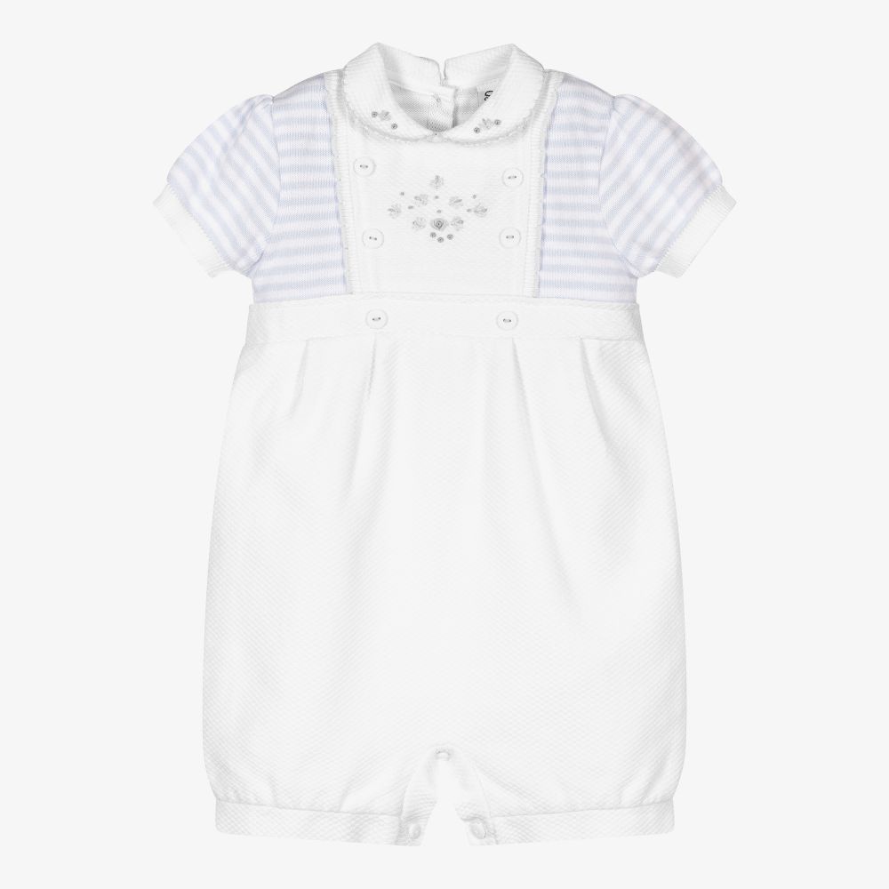 Sarah Louise - Blue & White Baby Shortie | Childrensalon