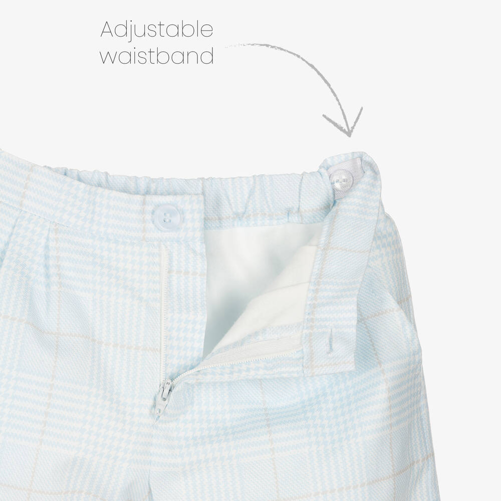 Sarah Louise-Boys Blue Cotton Trouser Set | Childrensalon Outlet